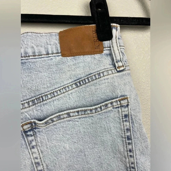 J-CREW Women’s 24 High Rise Light Wash Denim Shorts Jorts Rigid - Picture 7 of 12